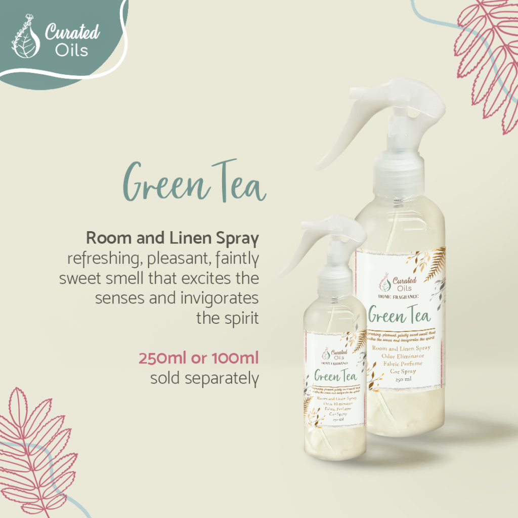 Curated Oils Green Tea Room & Linen Spray 250ml Curate